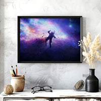 Load image into Gallery viewer, Floating in Space Framed Canvas Horizontal Wall Art
