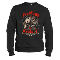 Load image into Gallery viewer, Food Fight Crewneck Sweatshirt black color
