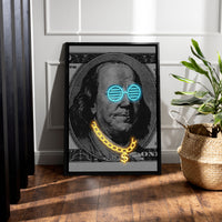 Load image into Gallery viewer, Cool Franklin Vertical Framed Canvas Wall Art
