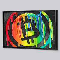 Load image into Gallery viewer, Bitcoin Horizontal Framed Canvas Wall Art
