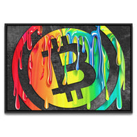 Load image into Gallery viewer, Bitcoin Horizontal Framed Canvas Wall Art
