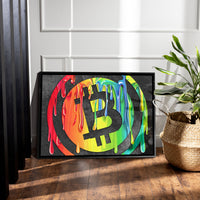 Load image into Gallery viewer, Bitcoin Horizontal Framed Canvas Wall Art
