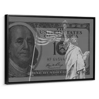 Load image into Gallery viewer, Dollar Liberty Horizontal Framed Canvas Wall Art
