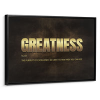 Load image into Gallery viewer, Greatness Horizontal Framed Canvas Wall Art
