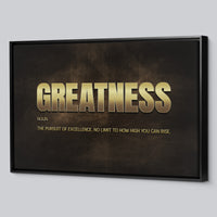 Load image into Gallery viewer, Greatness Horizontal Framed Canvas Wall Art
