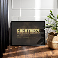 Load image into Gallery viewer, Greatness Horizontal Framed Canvas Wall Art
