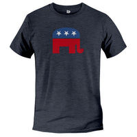 Load image into Gallery viewer, gop elephant republican tshirt, heather navy
