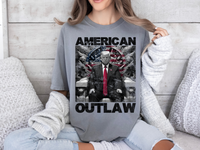 Load image into Gallery viewer, American Outlaw Bootleg T-shirt grey color
