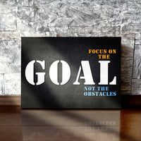Load image into Gallery viewer, Focus on the Goal not the obstacles Canvas Horizontal Wall Art
