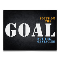 Load image into Gallery viewer, Focus on the Goal not the obstacles Canvas Horizontal Wall Art
