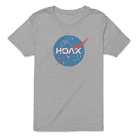 Load image into Gallery viewer, NASA Hoax Youth T-Shirt Athletic Grey Color
