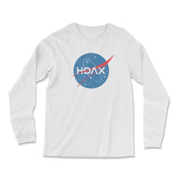 Load image into Gallery viewer, NASA Hoax Long Sleeve Shirt White Color
