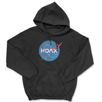 Load image into Gallery viewer, NASA Hoax Hoodie Black color
