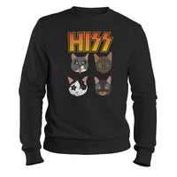 Load image into Gallery viewer, Hiss Kiss Crewneck Sweatshirt Black color
