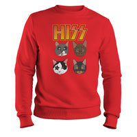 Load image into Gallery viewer, Hiss Kiss Crewneck Sweatshirt Red color

