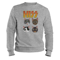 Load image into Gallery viewer, Hiss Kiss Crewneck Sweatshirt Sport grey color
