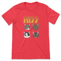 Load image into Gallery viewer, Hiss Kiss Tee Heather red color
