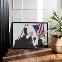 Load image into Gallery viewer, Epic Presidential Shooting Donald Trump Framed Canvas Horizontal Wall Art
