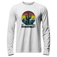 Load image into Gallery viewer, am i really huggable long sleeve tee, image of cactus white
