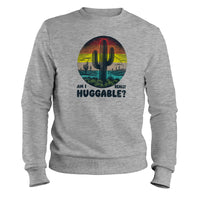 Load image into Gallery viewer, Am I Really Huggable Crewneck Sweatshirt sport grey color
