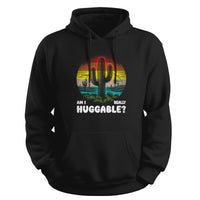 Load image into Gallery viewer, Am I Really Huggable Hoodie black color

