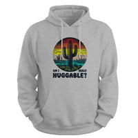 Load image into Gallery viewer, Am I Really Huggable Hoodie sport grey color
