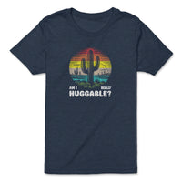 Load image into Gallery viewer, Am I Really Huggable Youth T-Shirt heather navy color
