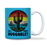 Load image into Gallery viewer, Am I Really Huggable Mug 11oz Turquoise color
