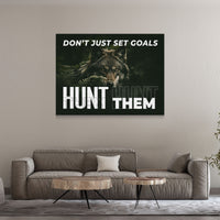 Load image into Gallery viewer, Don&#39;t Just Set Goals Hunt Them Horizontal Canvas Wall Art
