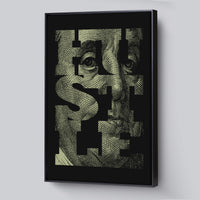 Load image into Gallery viewer, Hustle Motivational Vertical Framed Canvas Wall Art
