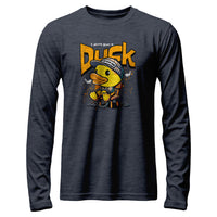 Load image into Gallery viewer, Quacker Long Sleeve Shirt heather navy color

