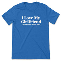 Load image into Gallery viewer, Girlfriend Approved Tee heather true royal color

