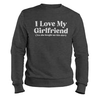 Load image into Gallery viewer, Girlfriend Approved Crewneck dark heather color
