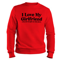 Load image into Gallery viewer, Girlfriend Approved Crewneck red color

