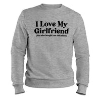 Load image into Gallery viewer, Girlfriend Approved Crewneck sport grey color

