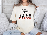 Load image into Gallery viewer, Donald Trump The Return Bootleg T-Shirt ivory color
