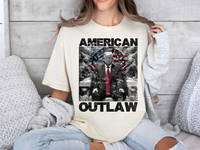 Load image into Gallery viewer, American Outlaw Bootleg T-shirt white color
