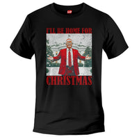 Load image into Gallery viewer, I&#39;ll Be Home For Christmas Trump T shirt black color
