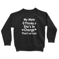 Load image into Gallery viewer, I&#39;m In Charge Youth Crewneck black color
