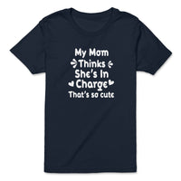 Load image into Gallery viewer, I&#39;m In Charge Youth Tee navy color

