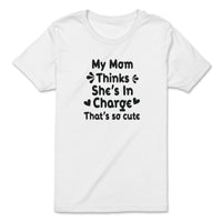 Load image into Gallery viewer, I&#39;m In Charge Youth Tee white color
