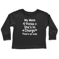 Load image into Gallery viewer, I'm In Charge Toddler Long Sleeve black color
