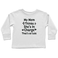 Load image into Gallery viewer, I'm In Charge Toddler Long Sleeve white color

