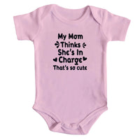 Load image into Gallery viewer, I&#39;m In Charge Baby Onesie pink color
