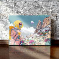 Load image into Gallery viewer, Beyond The Stars Astronaut Horizontal Canvas Wall Art
