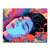 Load image into Gallery viewer, Psychedelic Lady Horizontal Canvas Wall Art
