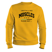 Load image into Gallery viewer, Installing Muscles Crewneck Sweatshirt gold color
