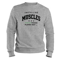 Load image into Gallery viewer, Installing Muscles Crewneck Sweatshirt sport grey color
