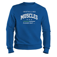 Load image into Gallery viewer, Installing Muscles Crewneck Sweatshirt true royal color
