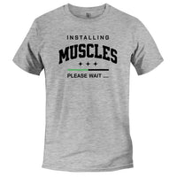 Load image into Gallery viewer, Installing Muscles Tee Athletic Heather color
